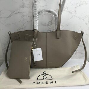 Tan Leather Tote and Wallet Set